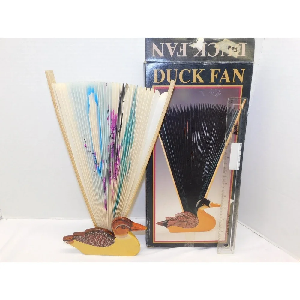 Vintage Chinese Paper Duck Fan